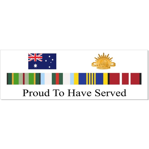 AASM 1975+, INTERFET, DLSM AND ADM - PROUD TO HAVE SERVED DECAL 160mm x 60mm