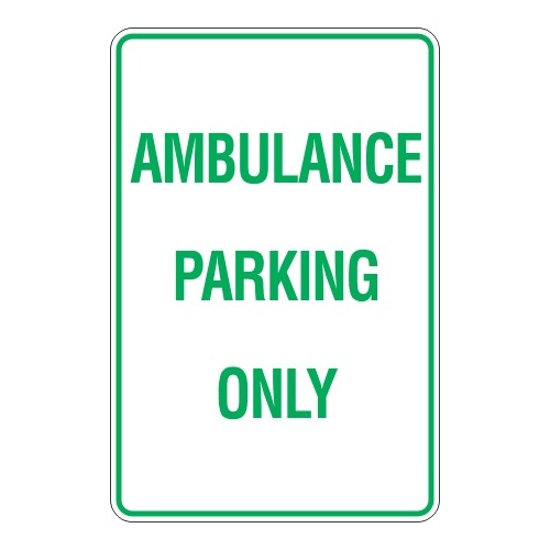 AMBULANCE PARKING ONLY - SELF ADHESIVE STICKER / DECAL / SIGN | HEALTH & SAFETY [Size: 100mm x 75mm]