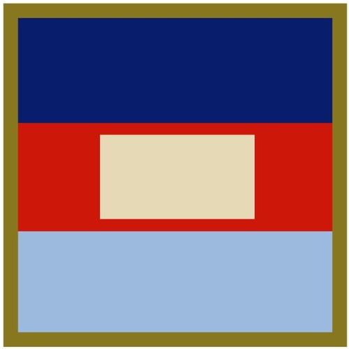 AUSTRALIAN DEFENCE FORCE RECRUITING CENTRE QLD UNIT COLOUR PATCH - DECAL / STICKER [Size: 50mm On longest side]