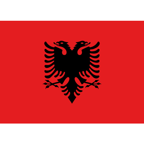 ALBANIA COUNTRY FLAG | STICKER | DECAL | MULTIPLE STYLES TO CHOOSE FROM [Size: Standard - 100mm On Longest Side]
