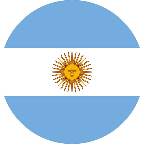 ARGENTINA COUNTRY FLAG | STICKER | DECAL | MULTIPLE STYLES TO CHOOSE FROM [Size: Circle - 75mm Diameter]