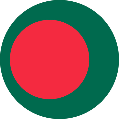 BANGLADESH COUNTRY FLAG | STICKER | DECAL | MULTIPLE STYLES TO CHOOSE FROM [Size: Circle - 75mm Diameter]