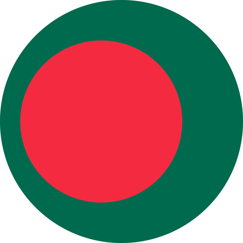 BANGLADESH COUNTRY FLAG | STICKER | DECAL | MULTIPLE STYLES TO CHOOSE FROM [Size: Circle - 75mm Diameter]