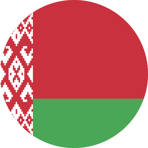 BELARUS COUNTRY FLAG | STICKER | DECAL | MULTIPLE STYLES TO CHOOSE FROM [Size: Circle - 75mm Diameter]