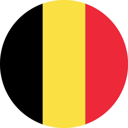 BELGIUM COUNTRY FLAG | STICKER | DECAL | MULTIPLE STYLES TO CHOOSE FROM [Size: Circle - 75mm Diameter]