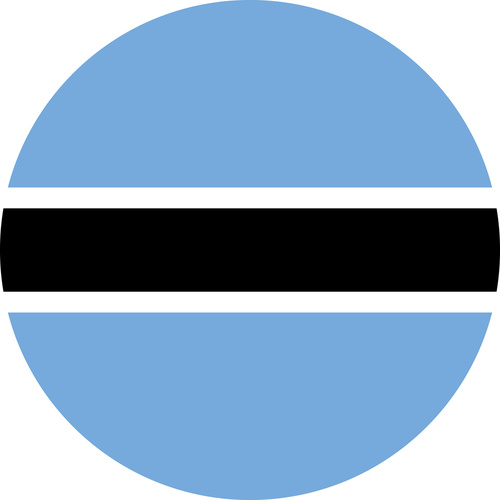 BOTSWANA COUNTRY FLAG | STICKER | DECAL | MULTIPLE STYLES TO CHOOSE FROM [Size: Circle - 75mm Diameter]