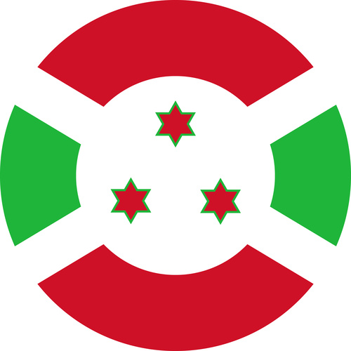 BURUNDI COUNTRY FLAG | STICKER | DECAL | MULTIPLE STYLES TO CHOOSE FROM [Size: Circle - 75mm Diameter]