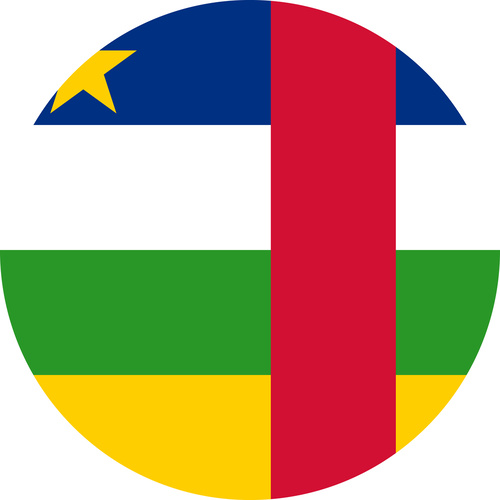 CENTRAL AFRICA REPUBLIC COUNTRY FLAG | STICKER | DECAL | MULTIPLE STYLES TO CHOOSE FROM [Size: Circle - 75mm Diameter]