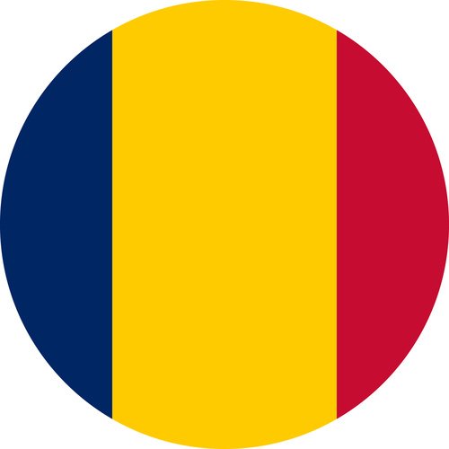CHAD COUNTRY FLAG | STICKER | DECAL | MULTIPLE STYLES TO CHOOSE FROM [Size: Circle - 75mm Diameter]