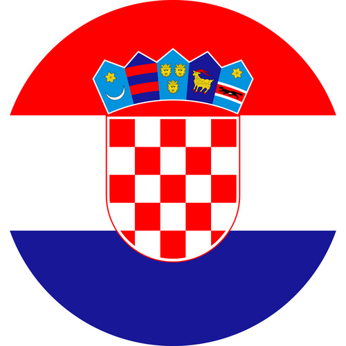 CROATIA COUNTRY FLAG | STICKER | DECAL | MULTIPLE STYLES TO CHOOSE FROM [Size: Circle - 75mm Diameter]