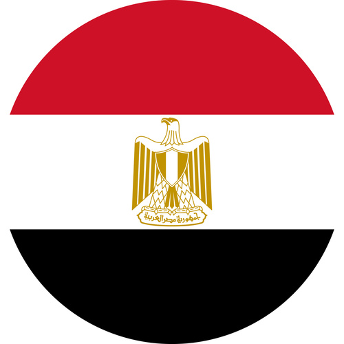 EGYPT COUNTRY FLAG | STICKER | DECAL | MULTIPLE STYLES TO CHOOSE FROM [Size: Circle - 75mm Diameter]