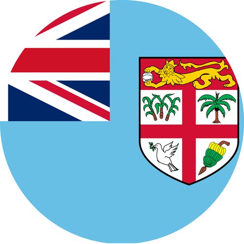 FIJI COUNTRY FLAG | STICKER | DECAL | MULTIPLE STYLES TO CHOOSE FROM [Size: Circle - 75mm Diameter]