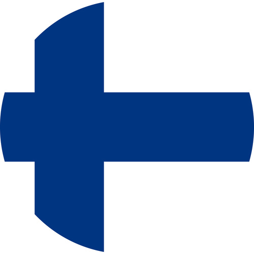 FINLAND COUNTRY FLAG | STICKER | DECAL | MULTIPLE STYLES TO CHOOSE FROM [Size: Circle - 75mm Diameter]