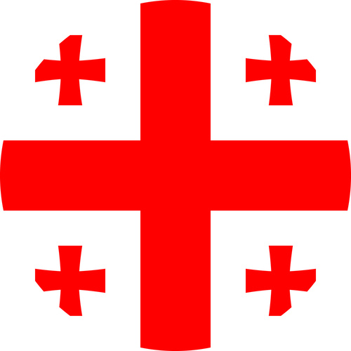 GEORGIA COUNTRY FLAG | STICKER | DECAL | MULTIPLE STYLES TO CHOOSE FROM [Size: Circle - 75mm Diameter]