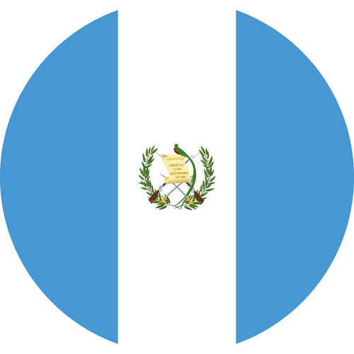 GUATEMALA COUNTRY FLAG | STICKER | DECAL | MULTIPLE STYLES TO CHOOSE FROM [Size: Circle - 75mm Diameter]
