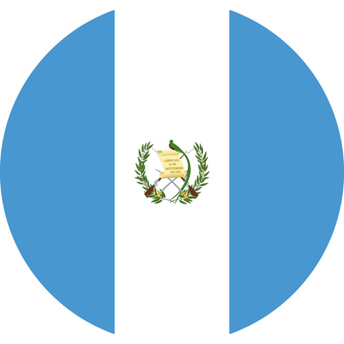 GUATEMALA COUNTRY FLAG | STICKER | DECAL | MULTIPLE STYLES TO CHOOSE FROM [Size: Circle - 75mm Diameter]