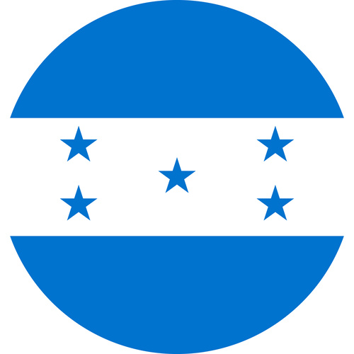 HONDURAS COUNTRY FLAG | STICKER | DECAL | MULTIPLE STYLES TO CHOOSE FROM [Size: Circle - 75mm Diameter]