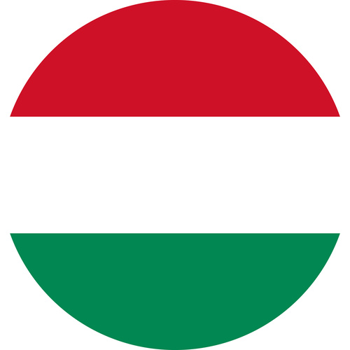 HUNGARY COUNTRY FLAG | STICKER | DECAL | MULTIPLE STYLES TO CHOOSE FROM [Size: Circle - 75mm Diameter]