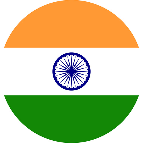 INDIA COUNTRY FLAG | STICKER | DECAL | MULTIPLE STYLES TO CHOOSE FROM [Size: Circle - 75mm Diameter]