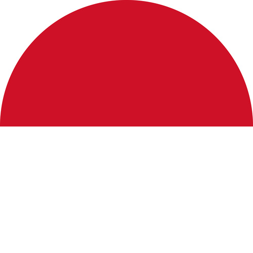 INDONESIA COUNTRY FLAG | STICKER | DECAL | MULTIPLE STYLES TO CHOOSE FROM [Size: Circle - 75mm Diameter]