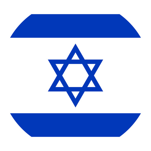 ISRAEL COUNTRY FLAG | STICKER | DECAL | MULTIPLE STYLES TO CHOOSE FROM [Size: Circle - 75mm Diameter]