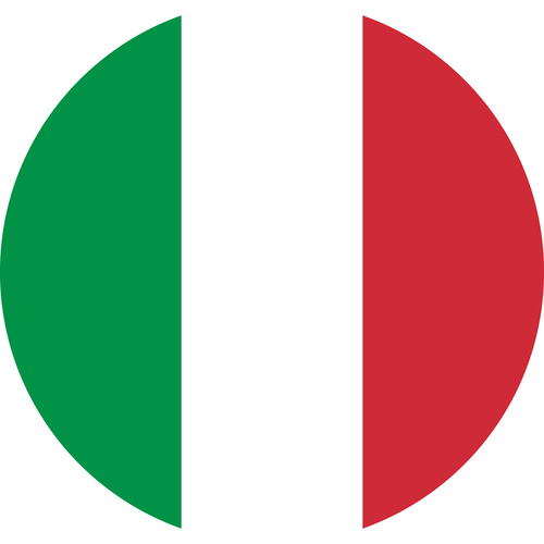 ITALY COUNTRY FLAG | STICKER | DECAL | MULTIPLE STYLES TO CHOOSE FROM [Size: Circle - 75mm Diameter]