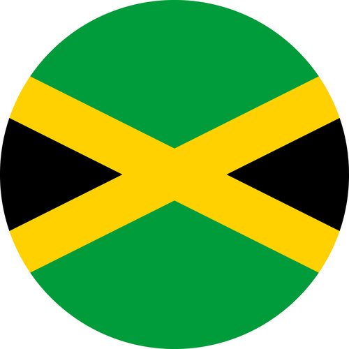 JAMAICA COUNTRY FLAG | STICKER | DECAL | MULTIPLE STYLES TO CHOOSE FROM [Size: Circle - 75mm Diameter]