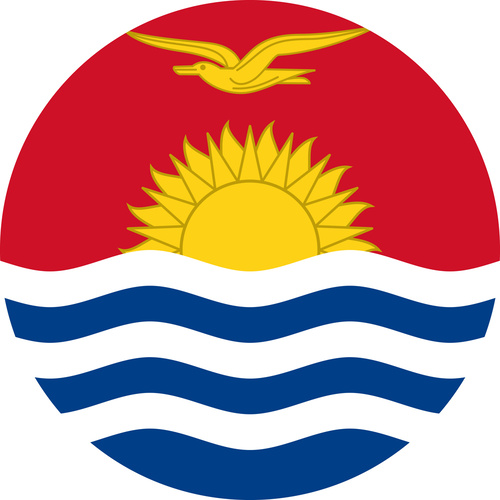 KIRIBATI COUNTRY FLAG | STICKER | DECAL | MULTIPLE STYLES TO CHOOSE FROM [Size: Circle - 75mm Diameter]