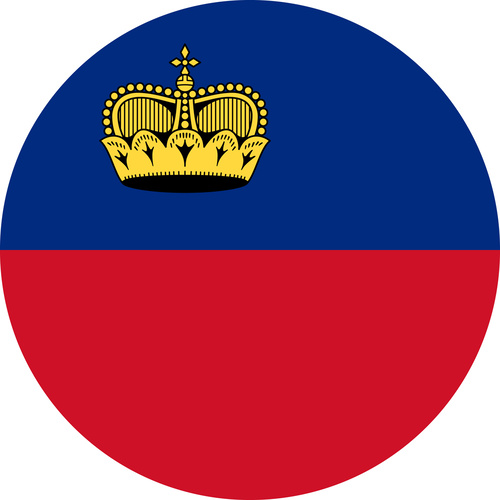 LIECHTENSTEIN COUNTRY FLAG | STICKER | DECAL | MULTIPLE STYLES TO CHOOSE FROM [Size: Circle - 75mm Diameter]