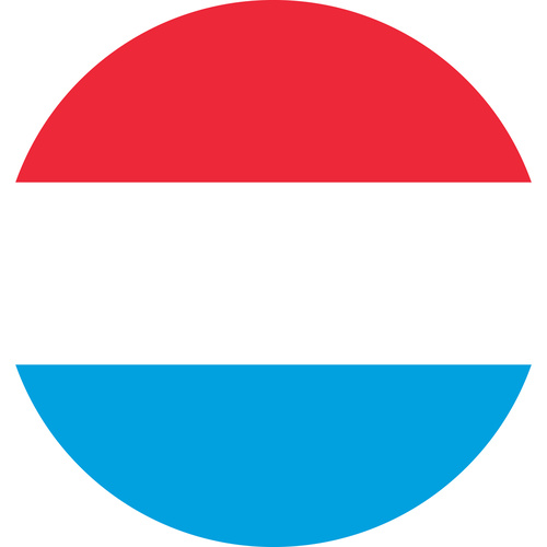 LUXEMBOURG COUNTRY FLAG | STICKER | DECAL | MULTIPLE STYLES TO CHOOSE FROM [Size: Circle - 75mm Diameter]