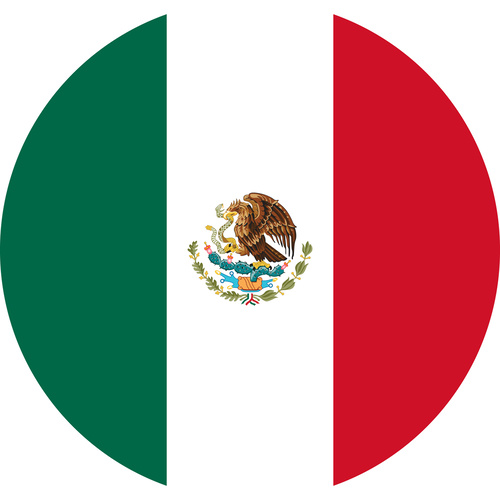 MEXICO COUNTRY FLAG | STICKER | DECAL | MULTIPLE STYLES TO CHOOSE FROM [Size: Circle - 75mm Diameter]