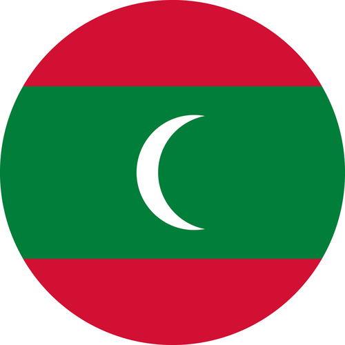 MALDIVES COUNTRY FLAG | STICKER | DECAL | MULTIPLE STYLES TO CHOOSE FROM [Size: Circle - 75mm Diameter]