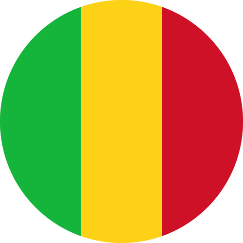 MALI COUNTRY FLAG | STICKER | DECAL | MULTIPLE STYLES TO CHOOSE FROM [Size: Circle - 75mm Diameter]