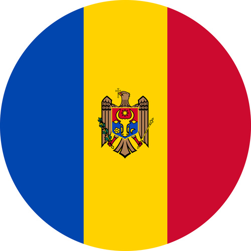 MOLDOVA COUNTRY FLAG | STICKER | DECAL | MULTIPLE STYLES TO CHOOSE FROM [Size: Circle - 75mm Diameter]