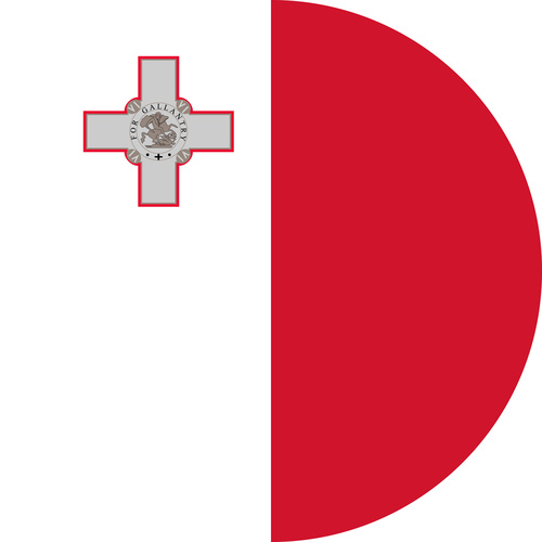 MALTA COUNTRY FLAG | STICKER | DECAL | MULTIPLE STYLES TO CHOOSE FROM [Size: Circle - 75mm Diameter]