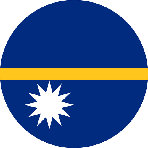 NAURU COUNTRY FLAG | STICKER | DECAL | MULTIPLE STYLES TO CHOOSE FROM [Size: Circle - 75mm Diameter]