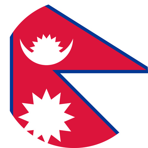 NEPAL COUNTRY FLAG | STICKER | DECAL | MULTIPLE STYLES TO CHOOSE FROM [Size: Circle - 75mm Diameter]