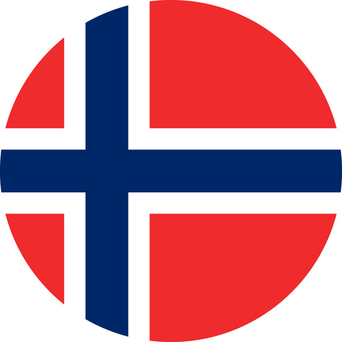 NORWAY COUNTRY FLAG | STICKER | DECAL | MULTIPLE STYLES TO CHOOSE FROM [Size: Circle - 75mm Diameter]