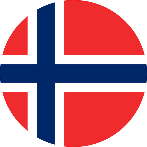 NORWAY COUNTRY FLAG | STICKER | DECAL | MULTIPLE STYLES TO CHOOSE FROM [Size: Circle - 75mm Diameter]