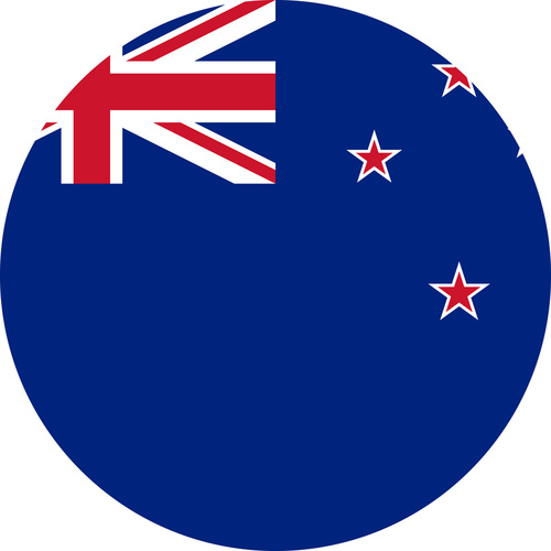NEW ZEALAND COUNTRY FLAG | STICKER | DECAL | MULTIPLE STYLES TO CHOOSE FROM [Size: Circle - 75mm Diameter]