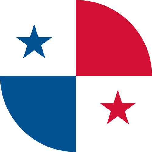 PANAMA COUNTRY FLAG | STICKER | DECAL | MULTIPLE STYLES TO CHOOSE FROM [Size: Circle - 75mm Diameter]