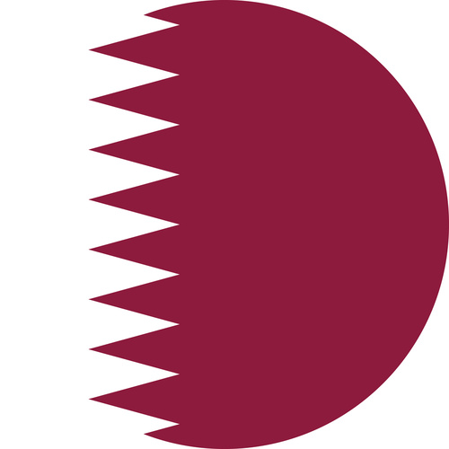 QATAR COUNTRY FLAG | STICKER | DECAL | MULTIPLE STYLES TO CHOOSE FROM [Size: Circle - 75mm Diameter]