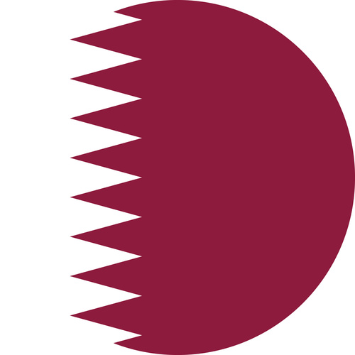 QATAR COUNTRY FLAG | STICKER | DECAL | MULTIPLE STYLES TO CHOOSE FROM [Size: Circle - 75mm Diameter]