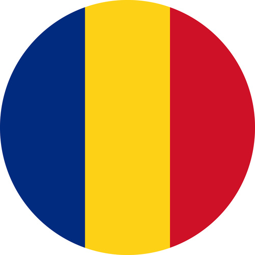 ROMANIA COUNTRY FLAG | STICKER | DECAL | MULTIPLE STYLES TO CHOOSE FROM [Size: Circle - 75mm Diameter]