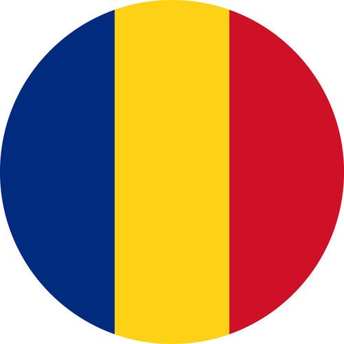 ROMANIA COUNTRY FLAG | STICKER | DECAL | MULTIPLE STYLES TO CHOOSE FROM [Size: Circle - 75mm Diameter]