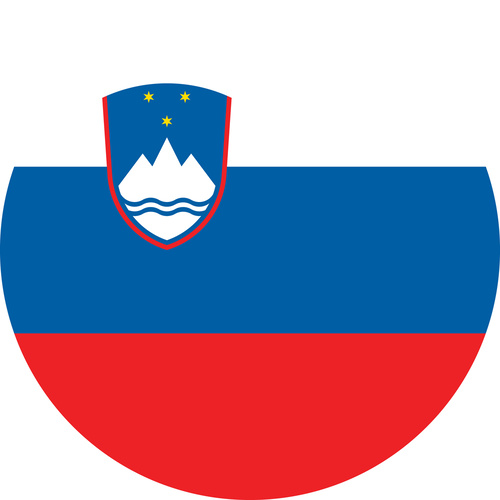 SLOVENIA COUNTRY FLAG | STICKER | DECAL | MULTIPLE STYLES TO CHOOSE FROM [Size: Circle - 75mm Diameter]