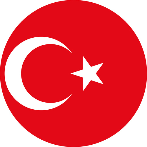 TURKEY COUNTRY FLAG | STICKER | DECAL | MULTIPLE STYLES TO CHOOSE FROM [Size: Circle - 75mm Diameter]