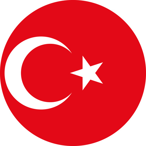 TURKEY COUNTRY FLAG | STICKER | DECAL | MULTIPLE STYLES TO CHOOSE FROM [Size: Circle - 75mm Diameter]