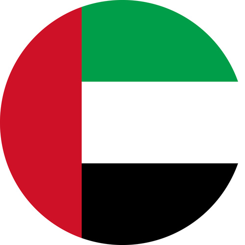 UNITED ARAB EMIRATES COUNTRY FLAG | STICKER | DECAL | MULTIPLE STYLES TO CHOOSE FROM [Size: Circle - 75mm Diameter]