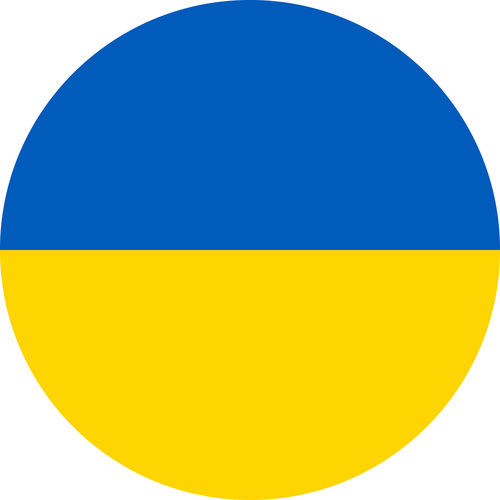 UKRAINE COUNTRY FLAG | STICKER | DECAL | MULTIPLE STYLES TO CHOOSE FROM [Size: Circle - 75mm Diameter]